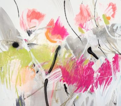 Flowers for Monet  Acrylic and oil on canvas 90 x 80 cm